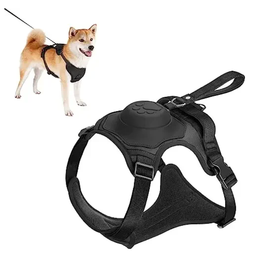 Dog harness with retractable leash