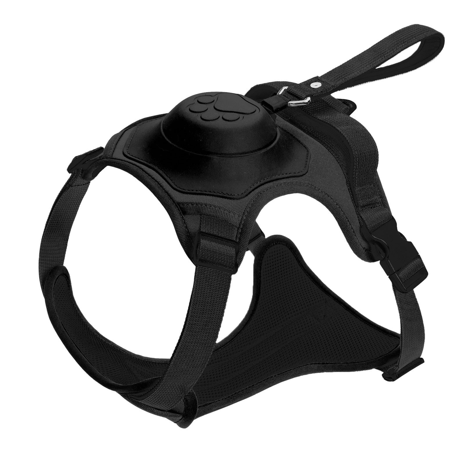 Dog harness with retractable leash