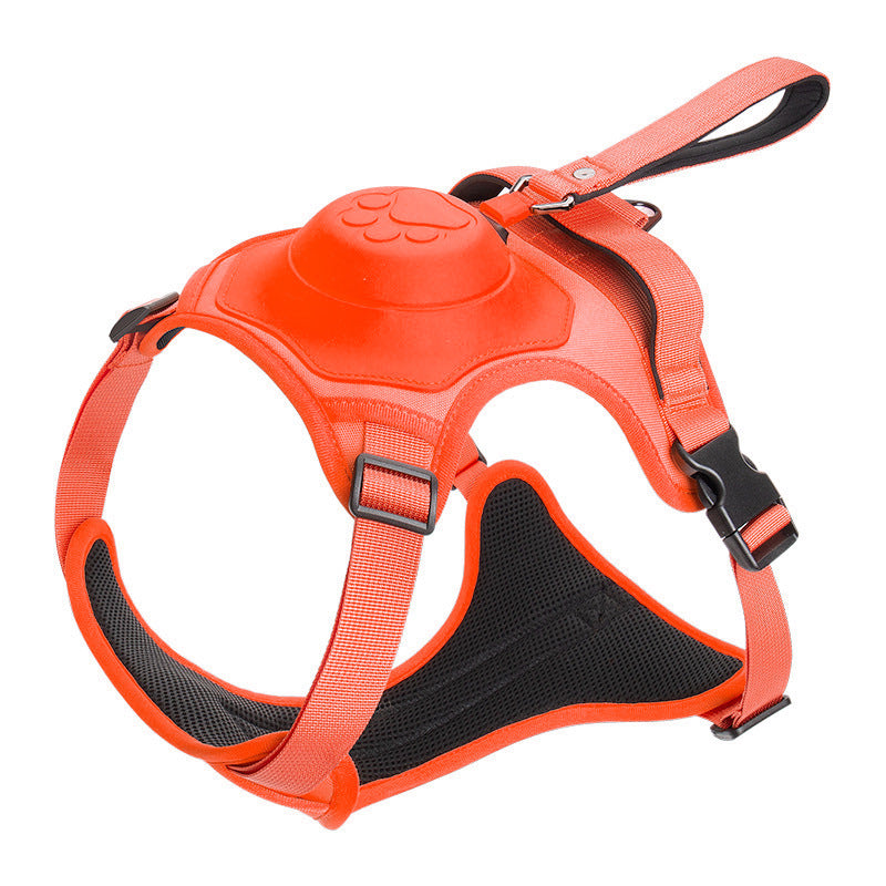 Dog harness with retractable leash