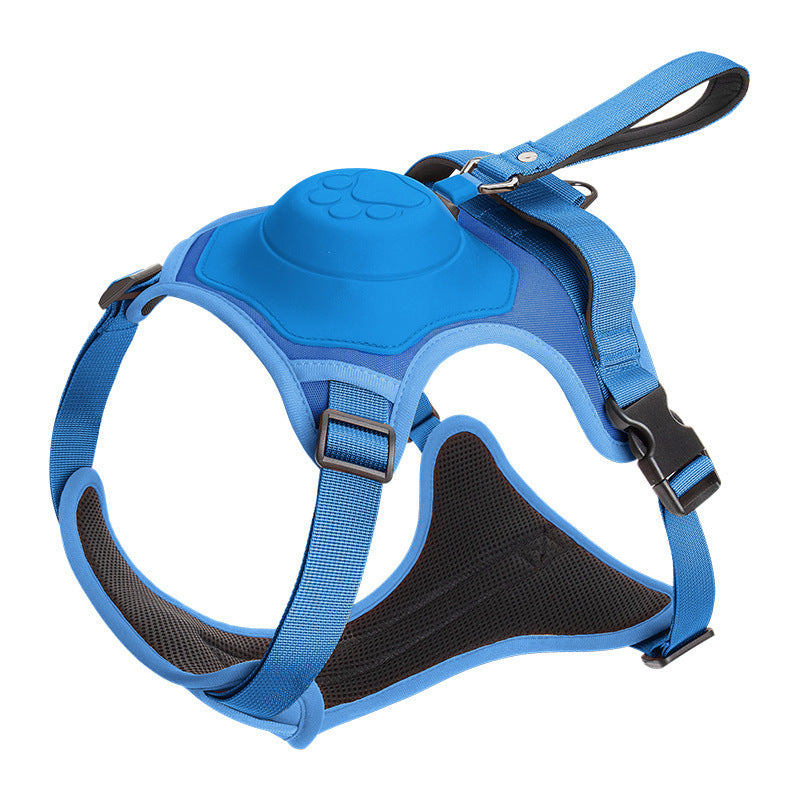 Dog harness with retractable leash